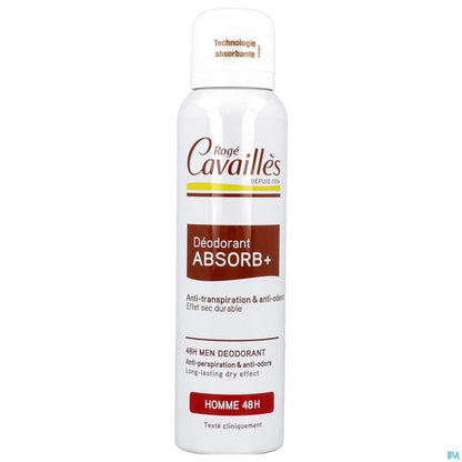 Rogé Cavaillès Déodorant Absorb+ Homme 48h Spray 150 ml