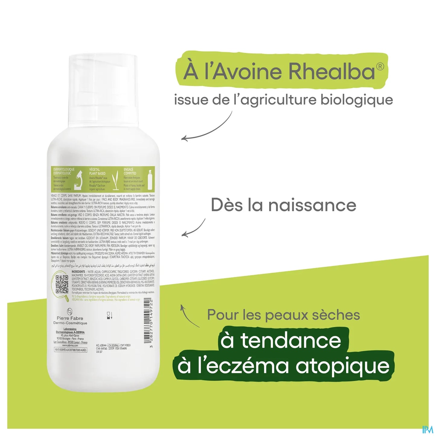 Exomega Control Baume Emollient Anti-Grattage 400ml