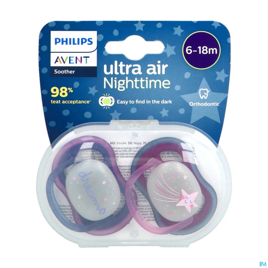Philips Avent Sucette Ultra Air Nuit 6-18 Mois