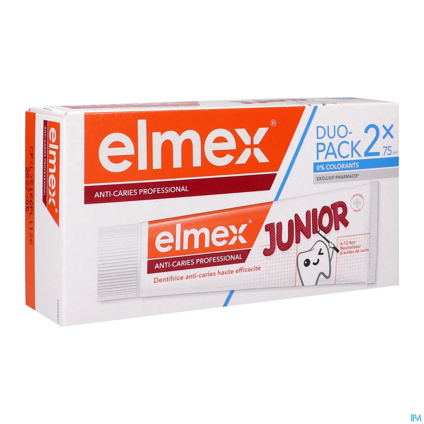 Dentifrice Anti Caries Junior 2x75 mL