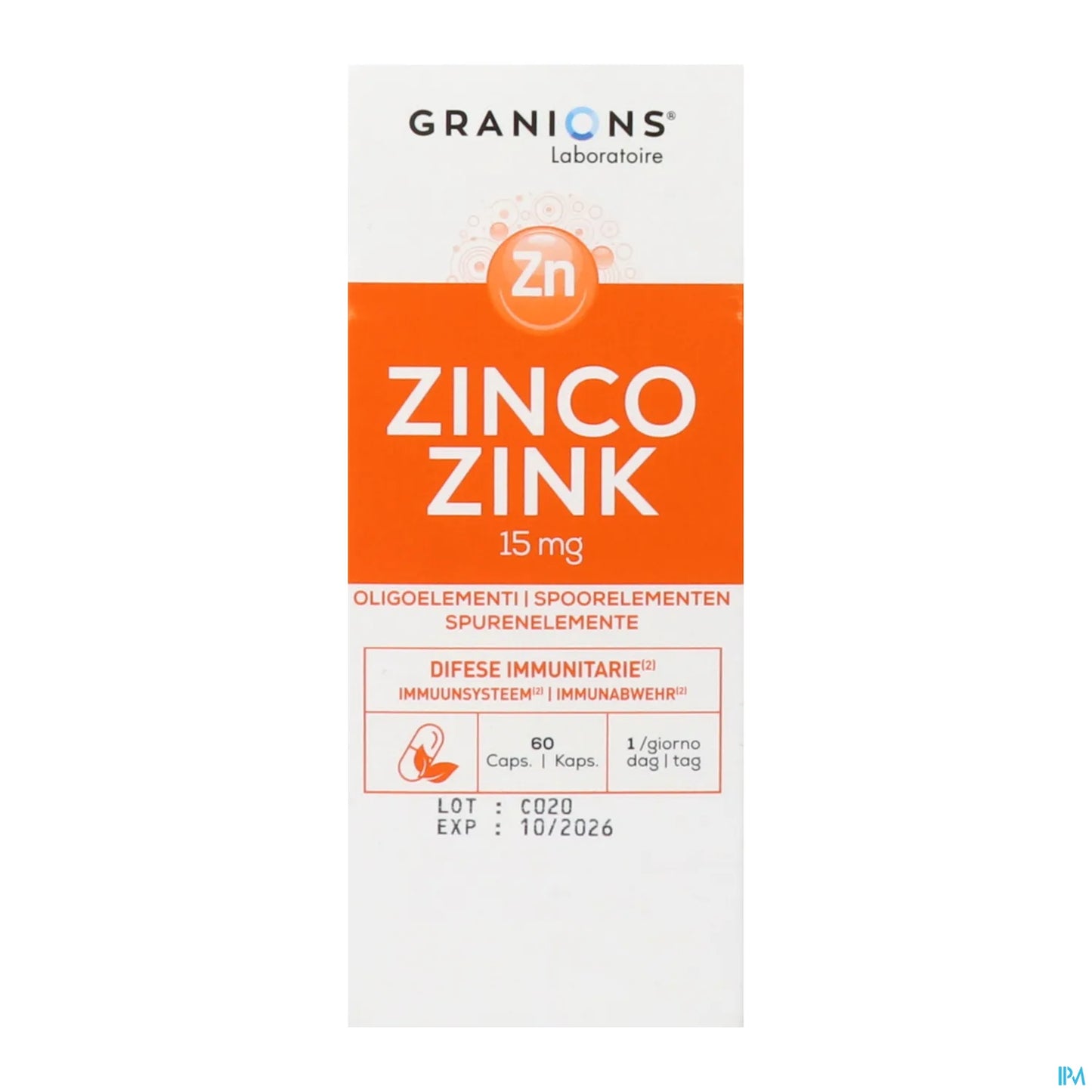 Zinco 15 mg 60 capsule