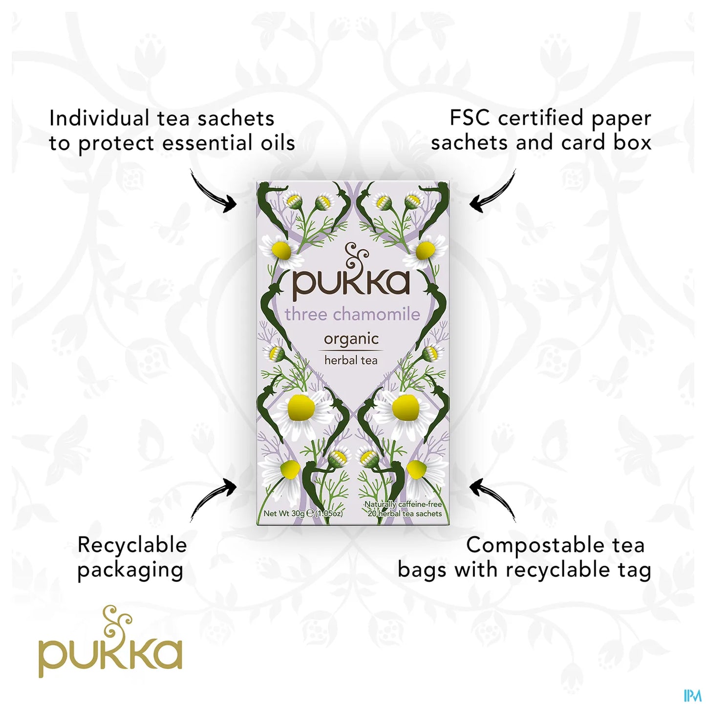 Infusion Trois Camomilles Bio boîte de 20 sachets