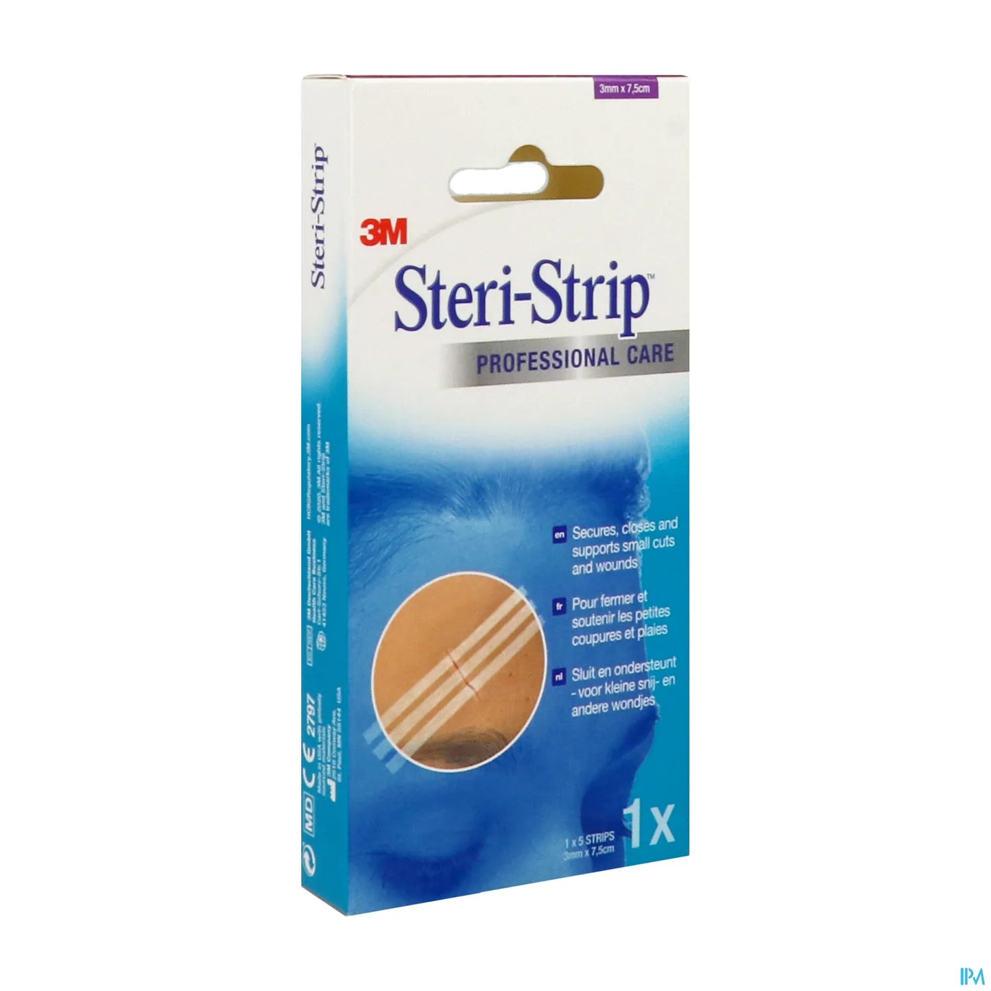 Steri-Strip Bandelettes Adhésives de Suture 3x75mm Boite de 5