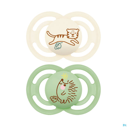 Perfect Sucettes Silicone +6 Mois Lot de 2 Animaux