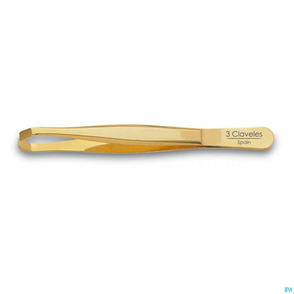 Pince à Épiler Crabe Dorée 9cm