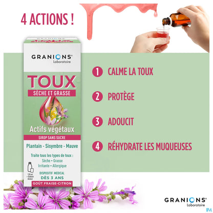 Toux Sèche Et Grasse Sirop Sans Sucre 120ml