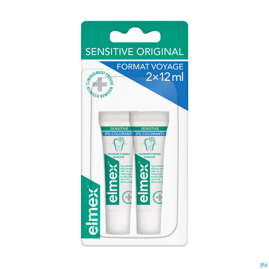 Dentifrice Sensitive Format Voyage 2x12ml