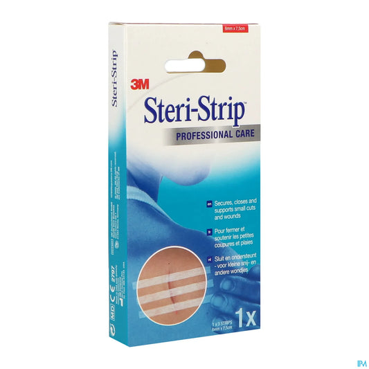 Steristrip Bandelette Adhésive Suture 6 mm x 75 mm Boîte 3