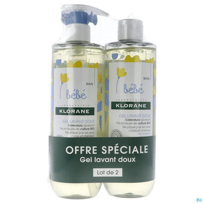 Baby Gel Detergente Delicato con Calendula Lenitiva 2x500ml