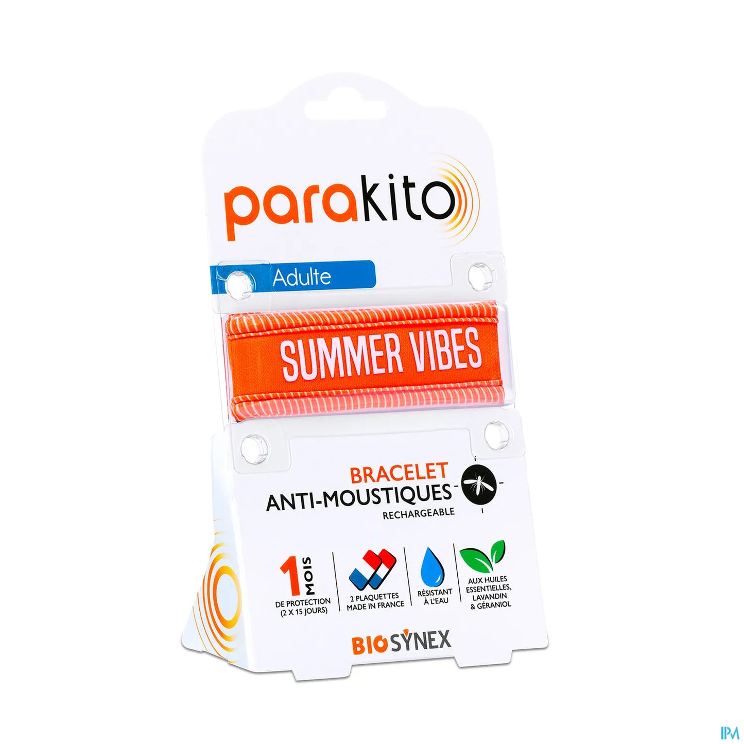 Bracelet Anti-Moustiques Rechargeable Adulte Summer Vibes Orange
