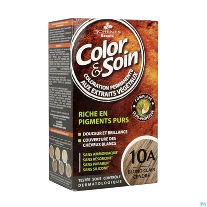 3 Chênes Color &amp; Soin Light Ash Blonde Coloring 10A 8x6x15 cm 49.9 g
