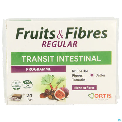 Fruits &amp; Fiber Regular Intestinal Transit - 24 Cubes