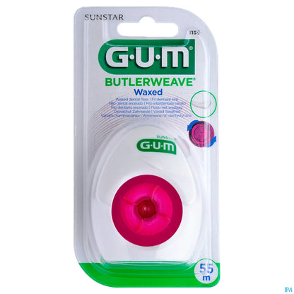 Sunstar GUM Butlerweave Fil Dentaire Ciré 55m