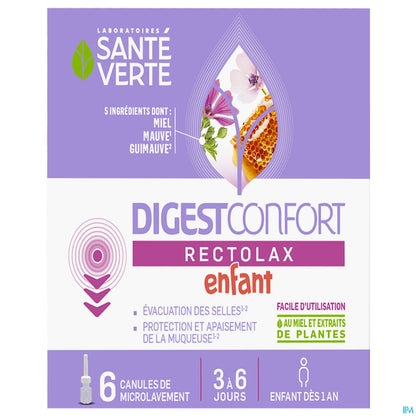 DigestConfort Rectolax Enfant 6 Canules de Microlavement