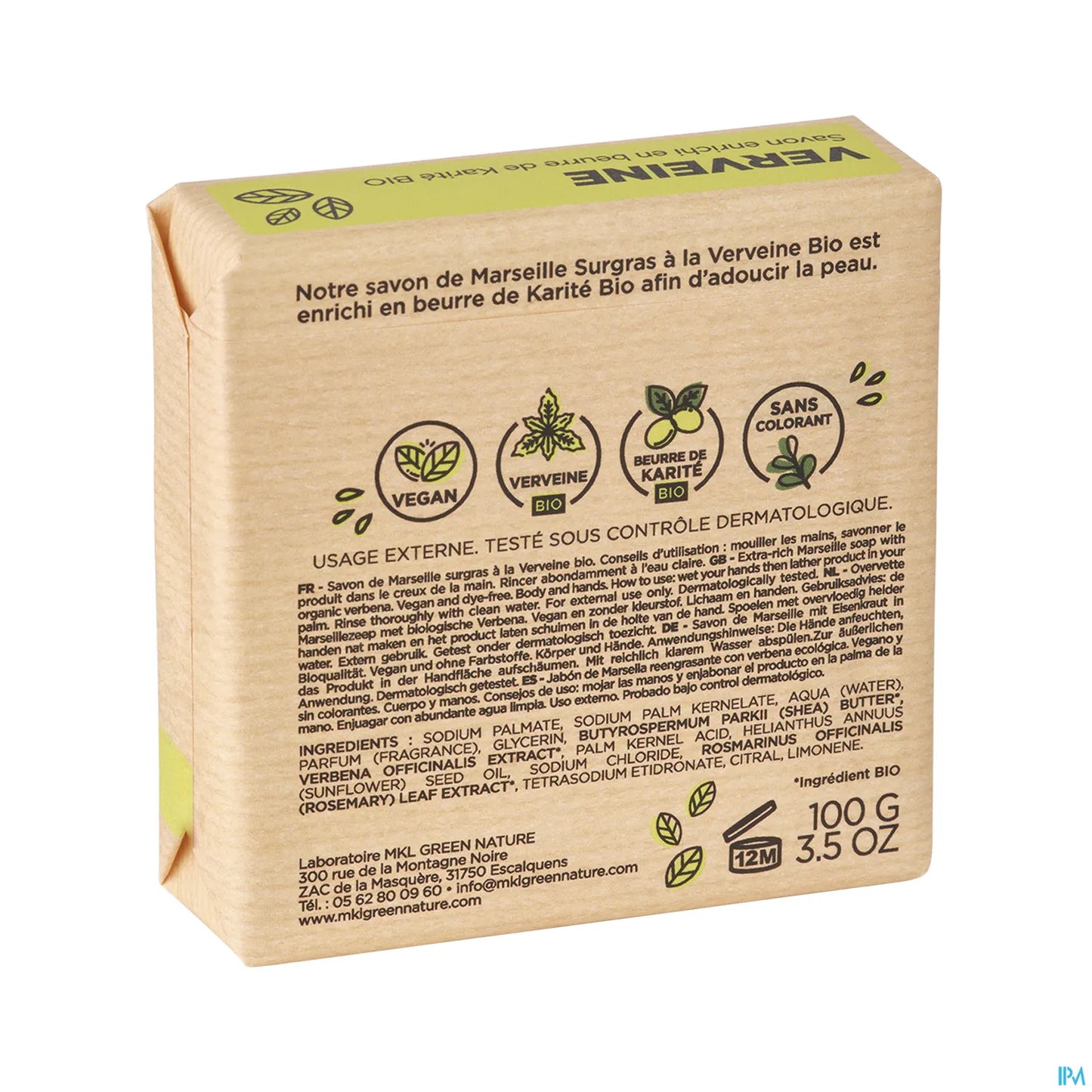 Green Nature Savon de Marseille Verveine 100g