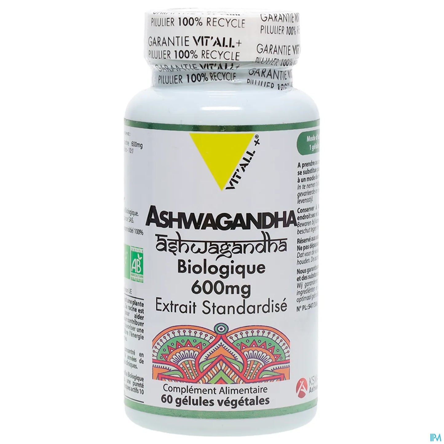 Ashwagandha biologico 600 mg 60 capsule