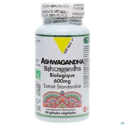 Ashwagandha biologico 600 mg 60 capsule
