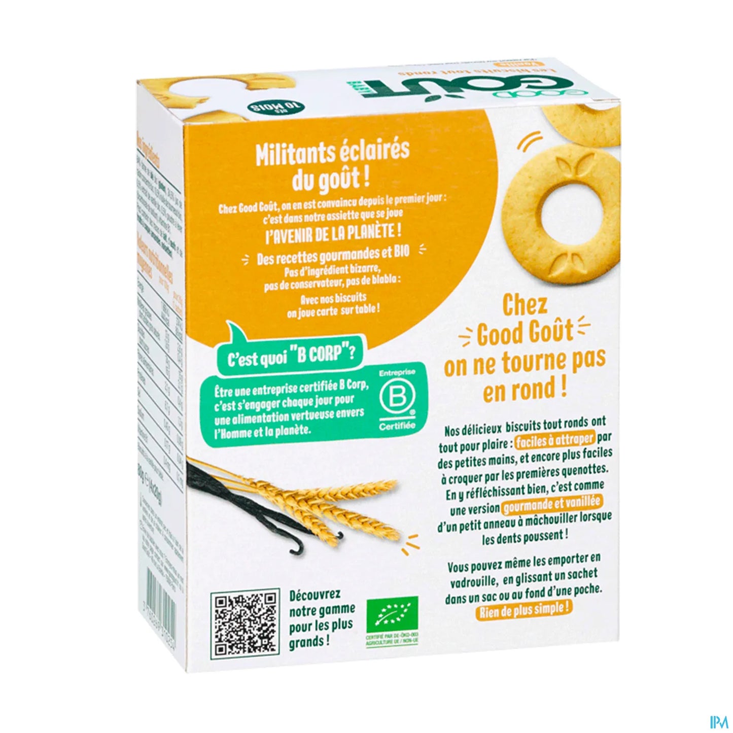 Biscuits Tout Ronds Vanille Bio Dès 10 Mois 80G