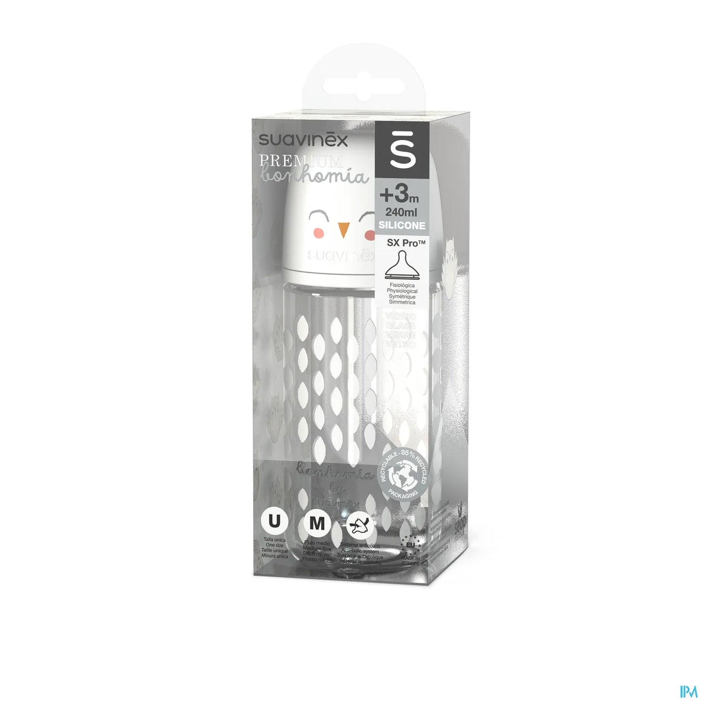 Biberon Verre Bonhomia 240 mL