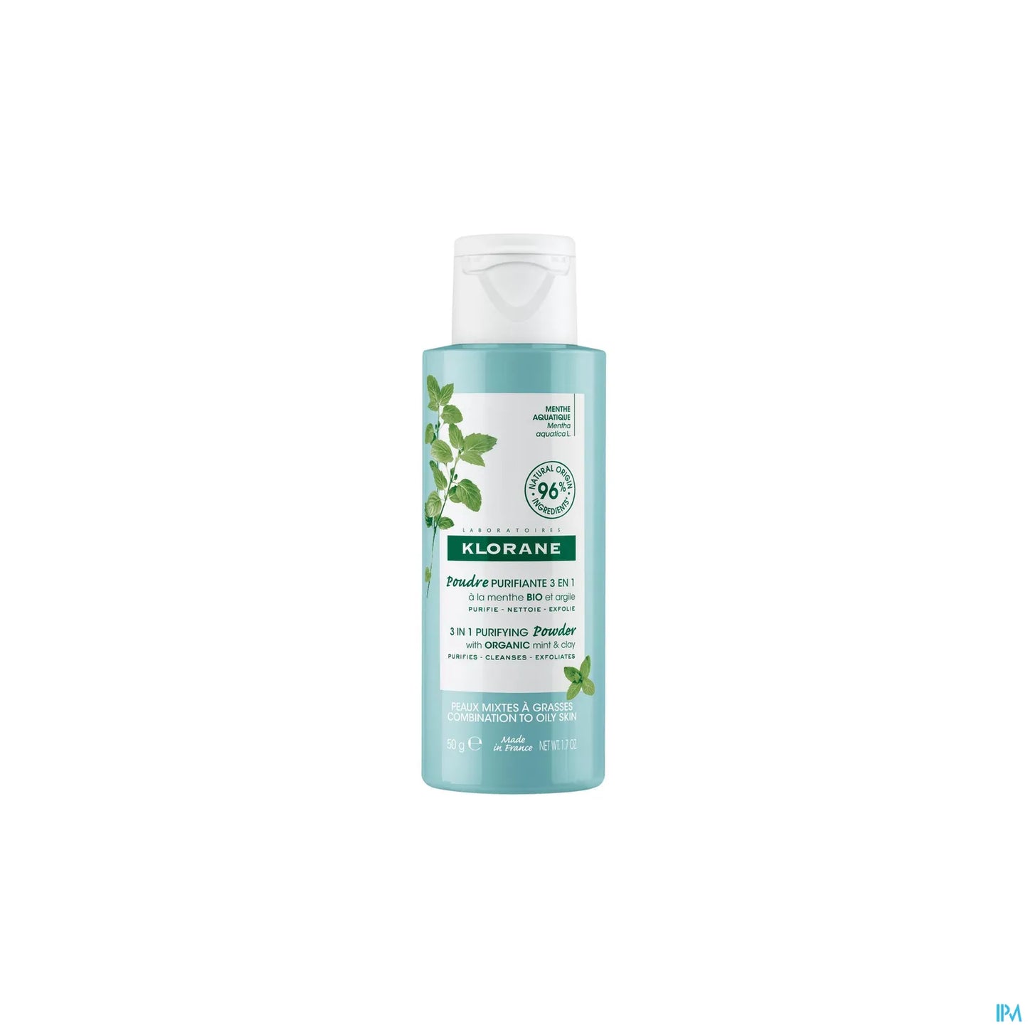 Poudre Purifiante 3 en 1 Menthe Bio et Argile 50 g
