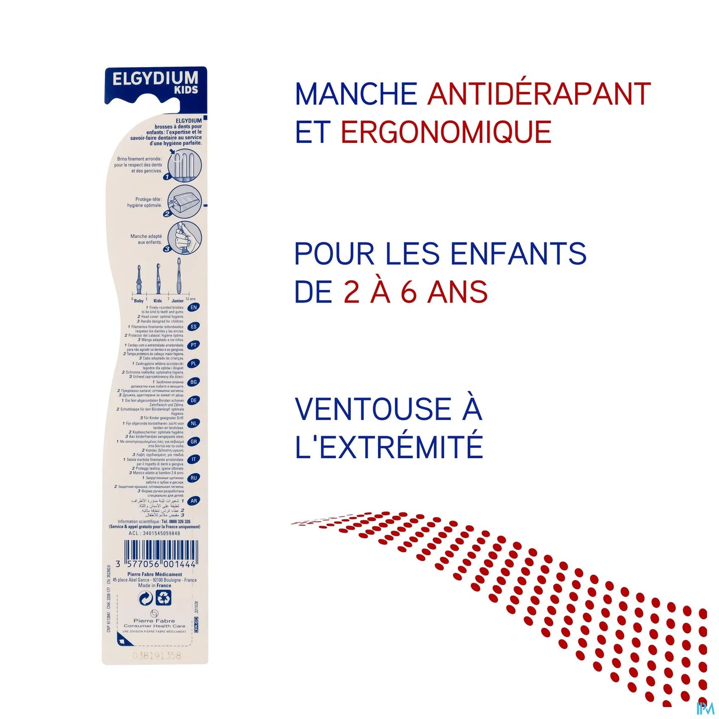 Kids Brosse à Dents Souple 2-6 Ans Violet 1 Pièce