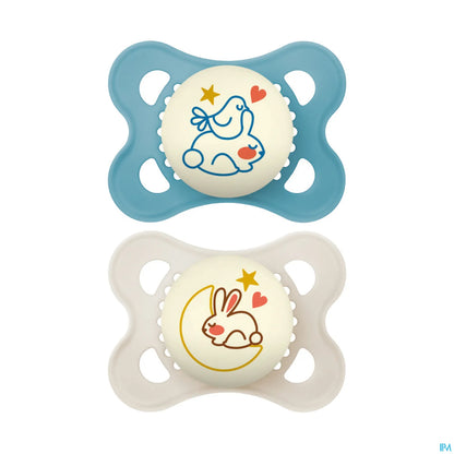 Lot de 2 Sucettes Original Nuit 2-6 Mois Silicone