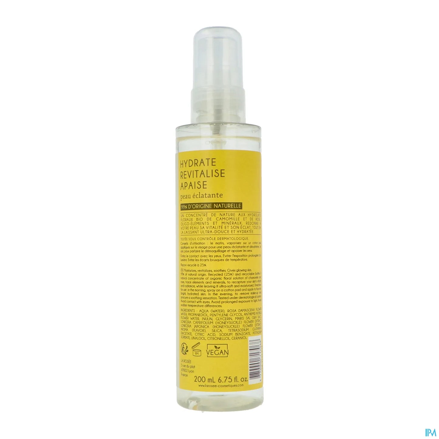 Lozione tonificante idratante alla camomilla biologica 200 ml