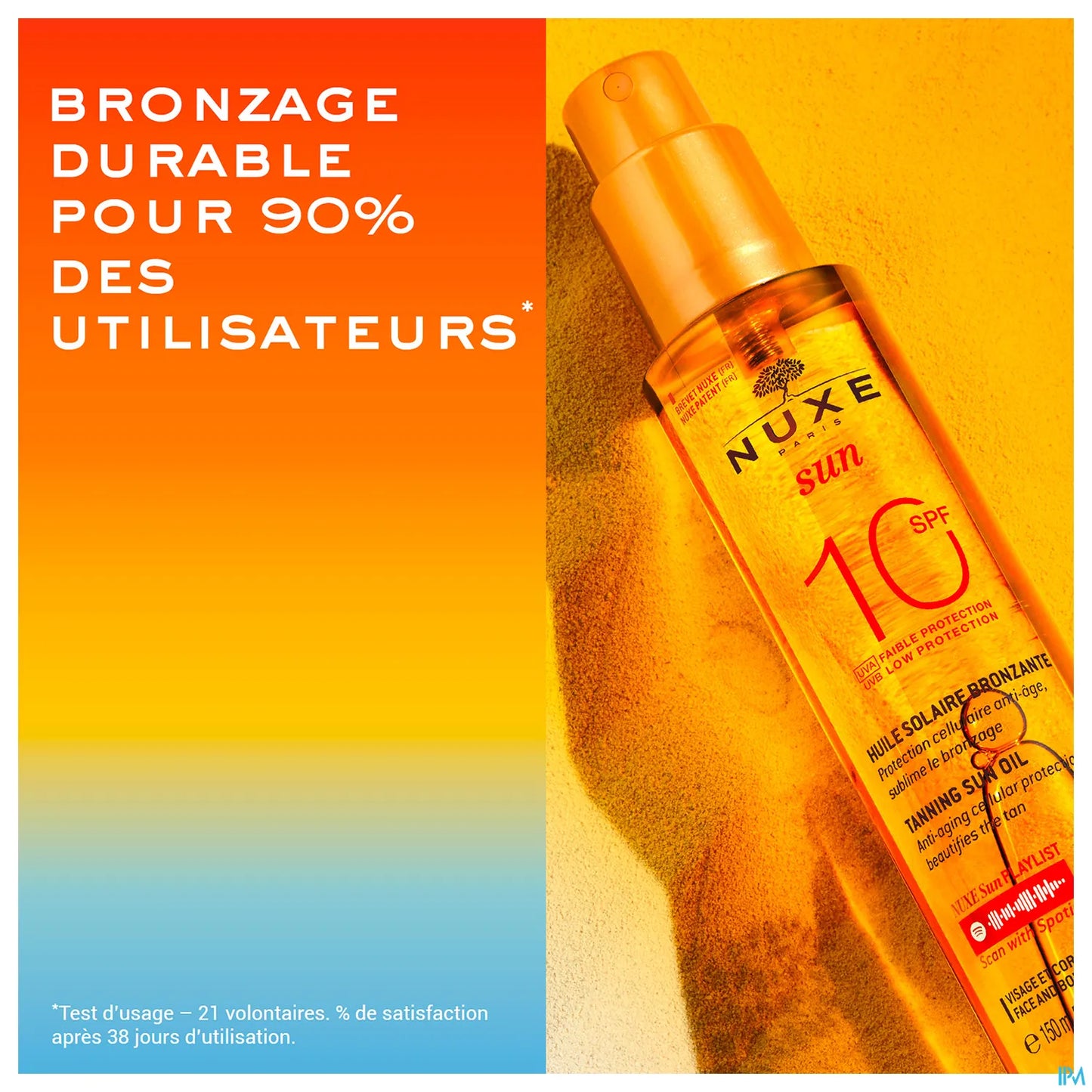 Huile Bronzante Anti Age Faible Protection SPF10 150ml
