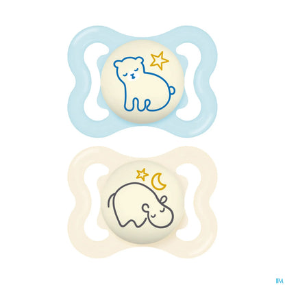 2 Sucettes Supreme Nuit Silicone 2-6 Mois