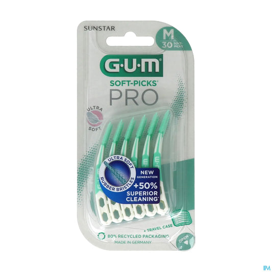G.U.M Soft-Picks Pro Ultra Soft Medium 30 Unités