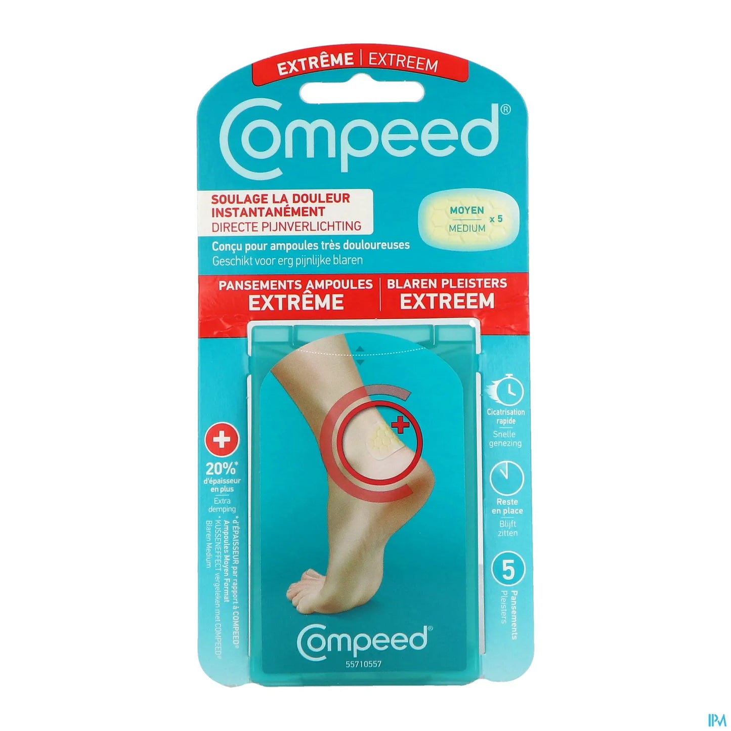 5 Pansements Ampoule Extrême Moyen Format 4.2 x 6.8cm