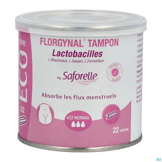Saforelle Florgynal Probiotic Tampon Normal Without Applicator x22