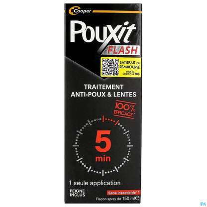 Cooper Pouxit Flash Traitement Anti-Poux et Lentes Spray 150ml