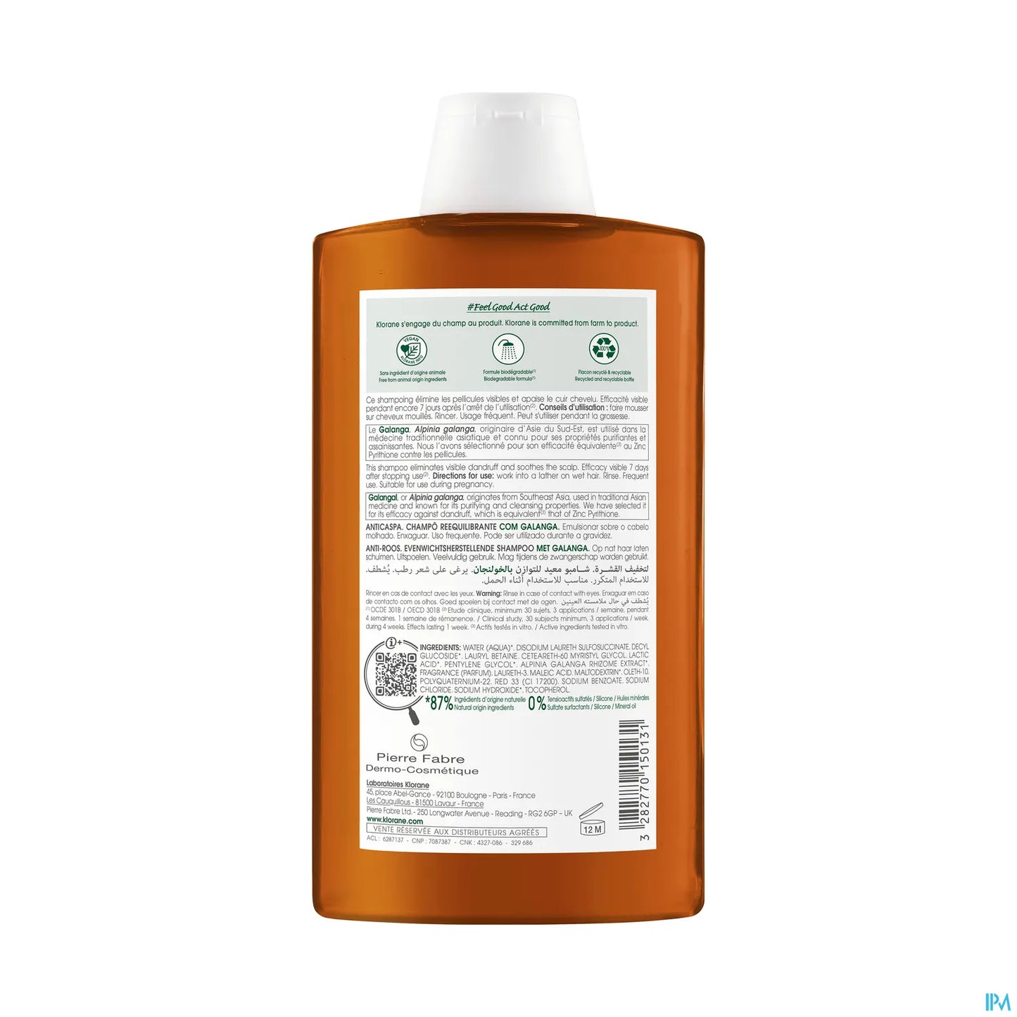 Shampooing Rééquilibrant Antipelliculaire Au Galanga 400ml