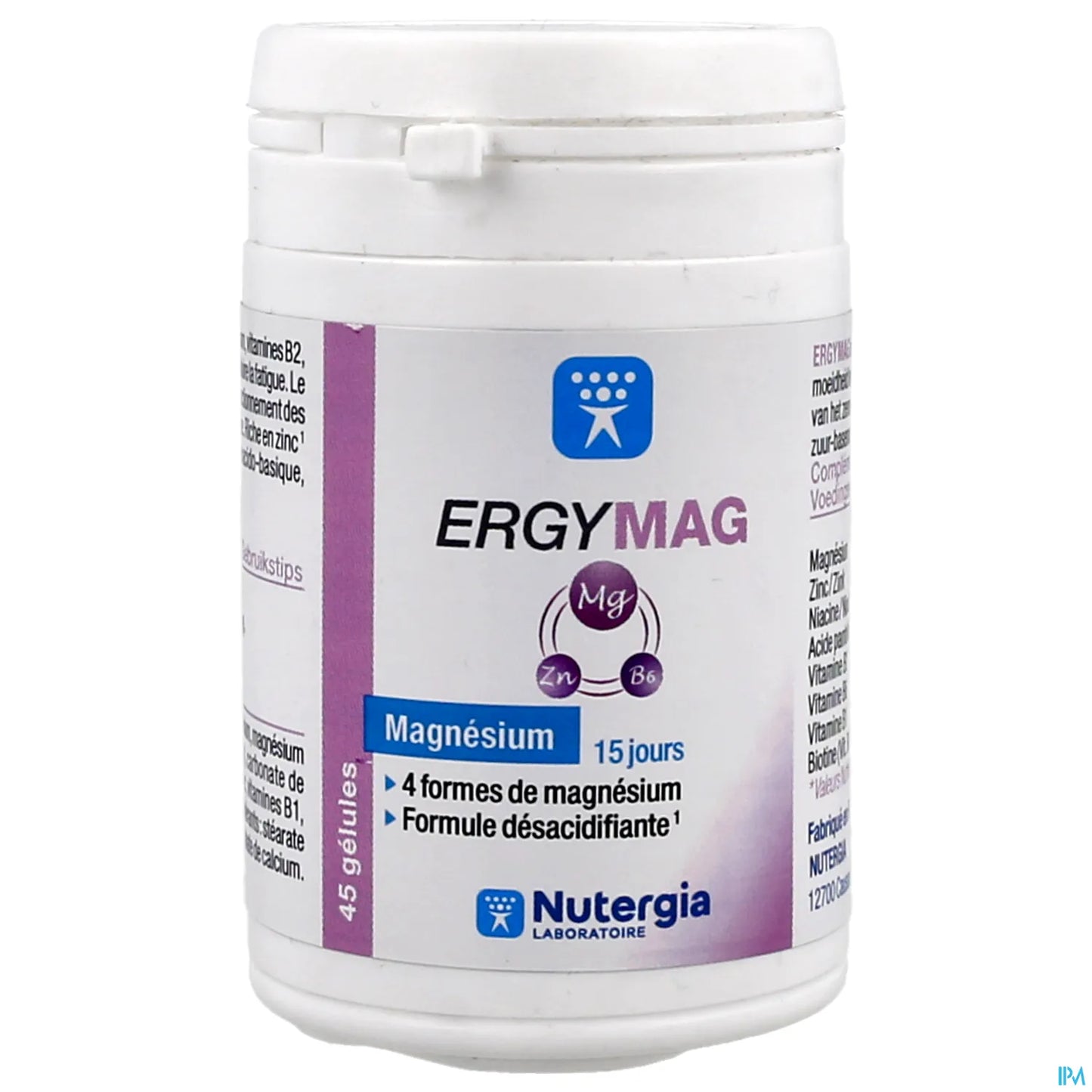 Ergymag Magnésium Vitamines B Zinc 45 Capsules