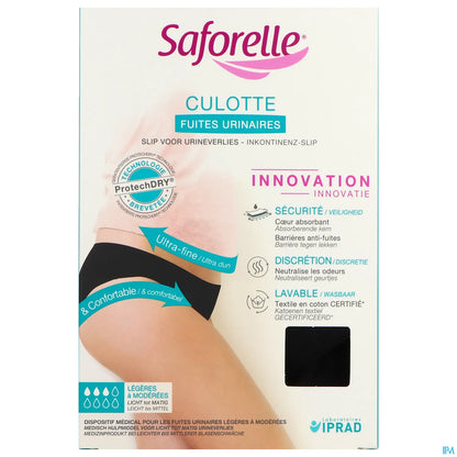 Culotte Fuites Urinaires Ultra Absorbante Noire Taille 46