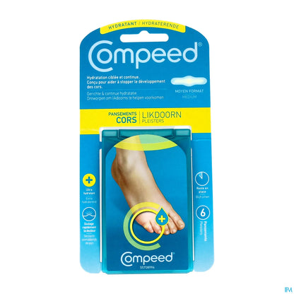 6 Pansements Cors Hydratants Moyen Format 1.7 x 5.7 cm