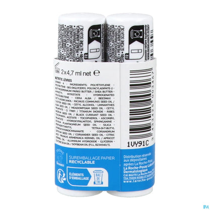 Nutritic Lèvres Lot de 2 x 4,7 ml