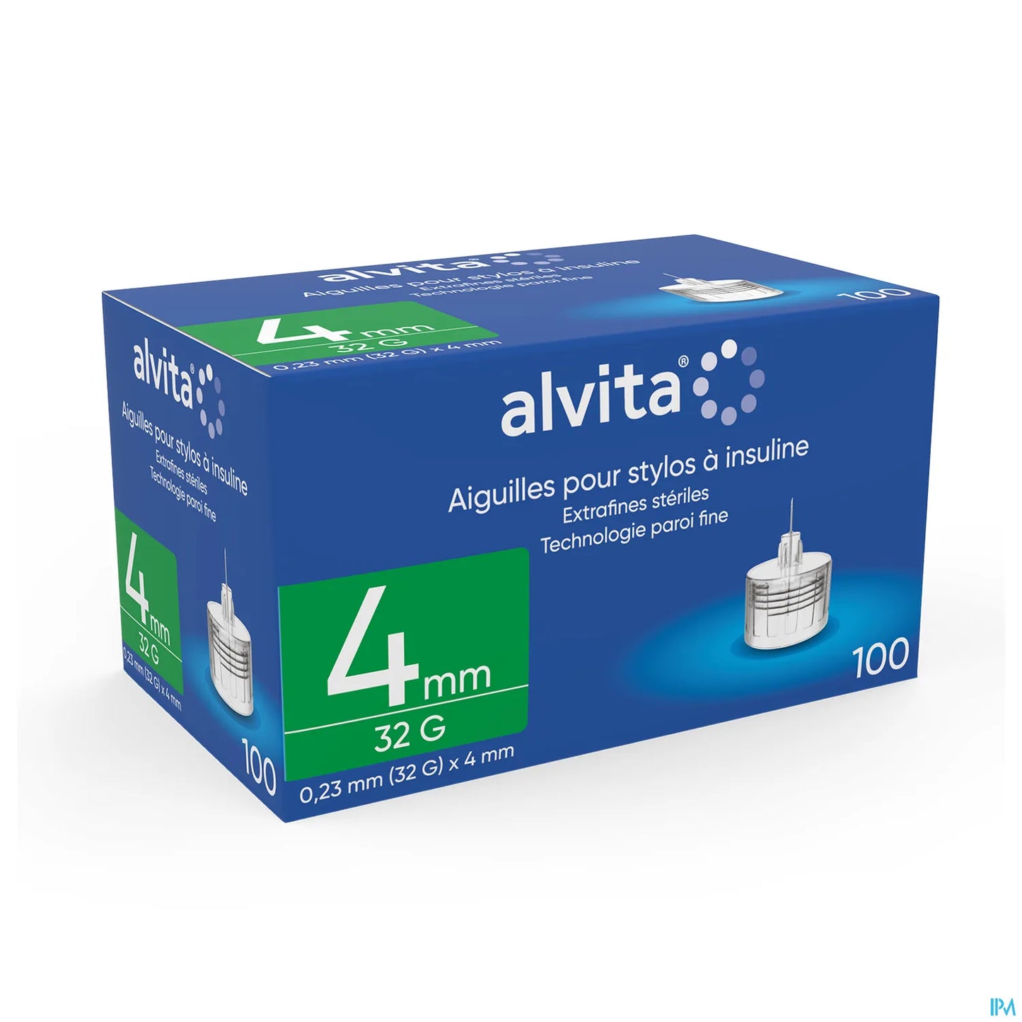 Aiguilles Pour Stylo Insuline 32G 4mm Boîte de 100