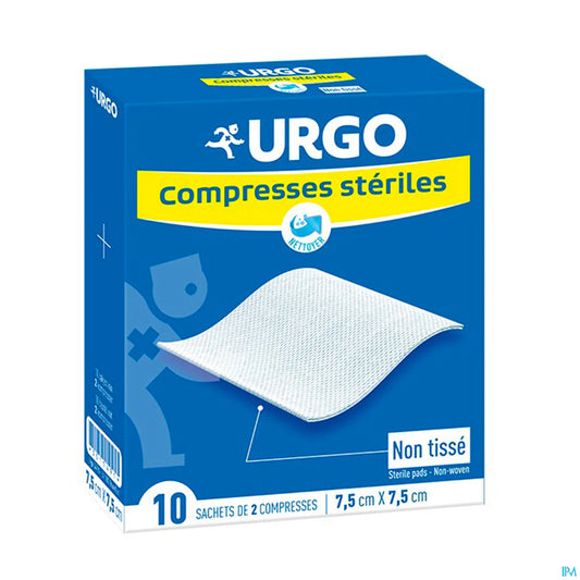 Compresse Stérile Non Tissée 7,5 x 7,5 cm Boîte de 10 Sachets de 2