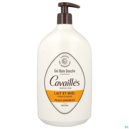 Rogé Cavaillès Gel Bain Douche Peaux Sensibles Lait et Miel 1L