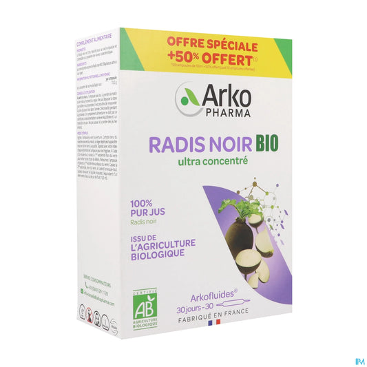 Arkopharma Arkofluides Radis Noir Bio 30 ampoules