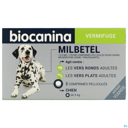 Milbetel Wormer per cani 12,5 mg/125 mg 2 compresse