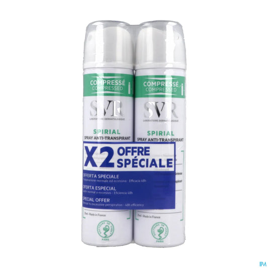SVR Spirial Déodorant Anti Transpirant Spray 2 x 75 mL