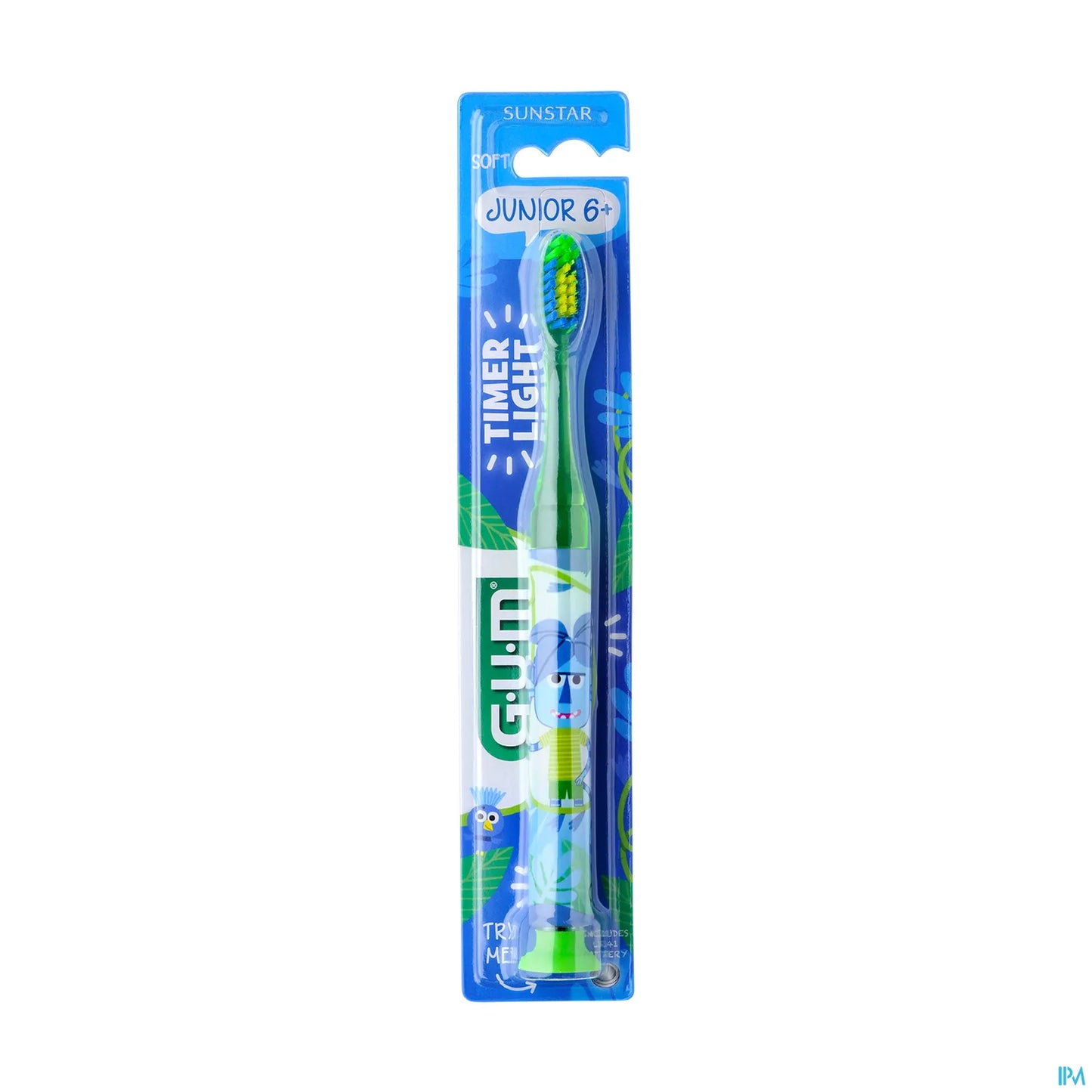 G.U.M 903 Brosse à Dents Lumineuse Junior pour Enfants 5-12 Ans