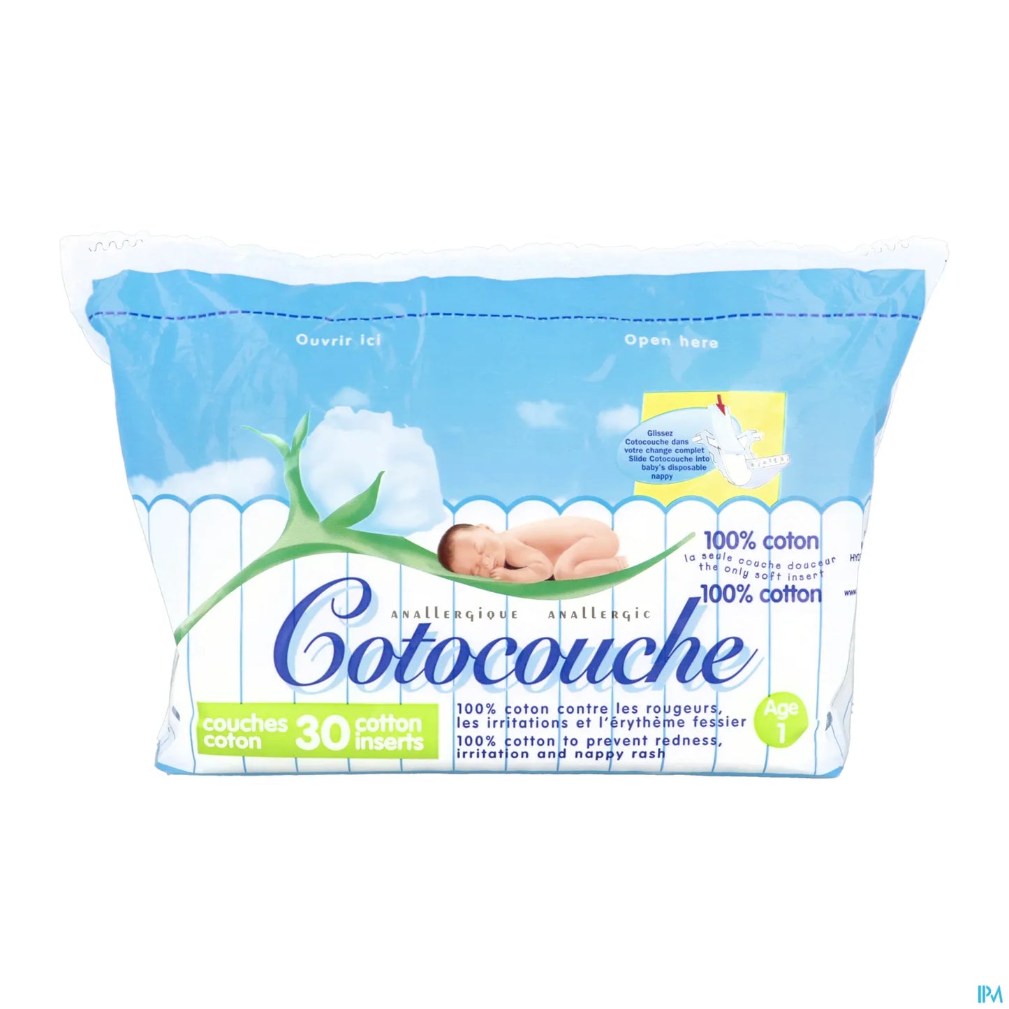 Cotocouche Couches Coton 1er Âge x30