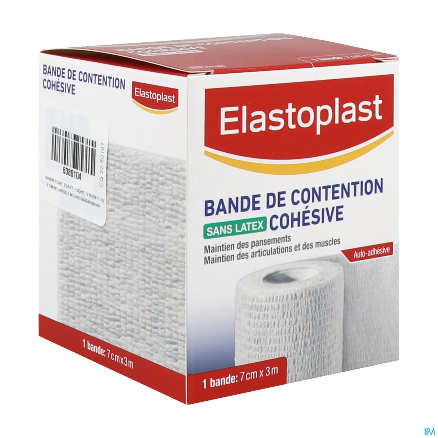 Bande de Contention Cohésive Blanc 3m x 7cm