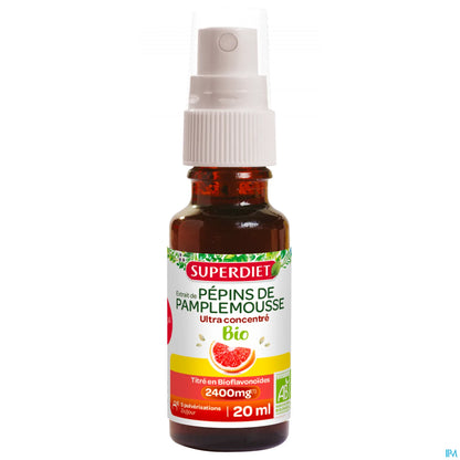 Estratto di semi di pompelmo biologico ultra concentrato 2400 mg 20 ml