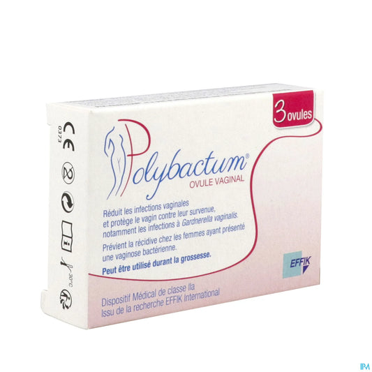 Polybactum Ovule Vaginal Récidives Vaginoses Bactériennes - Boîte de 3