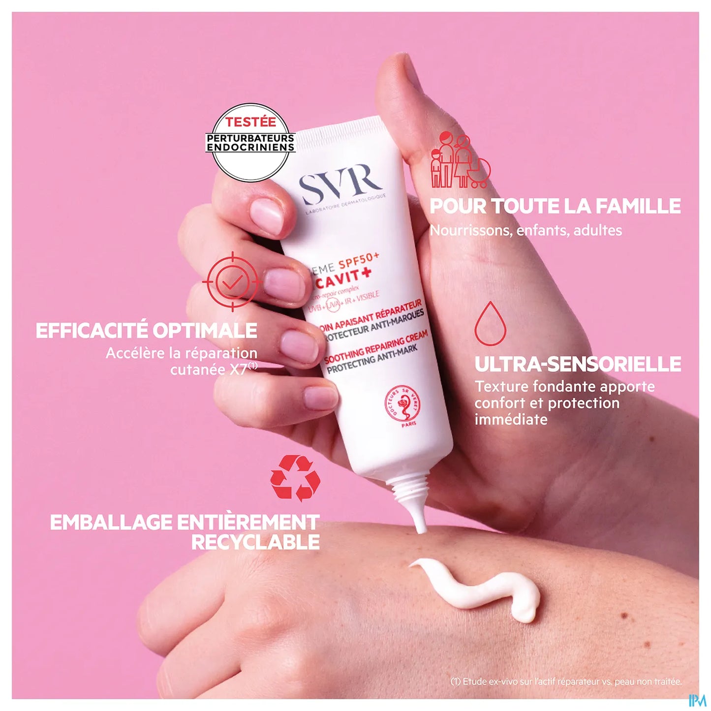 Cicavit+ Crème SPF50+ Soin Apaisant Réparateur 40ml